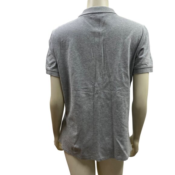 Tommy Hilfiger Womens Gray Polo Shirt With Quarter-Zip & Embroidered Logo L/G - Picture 5 of 6